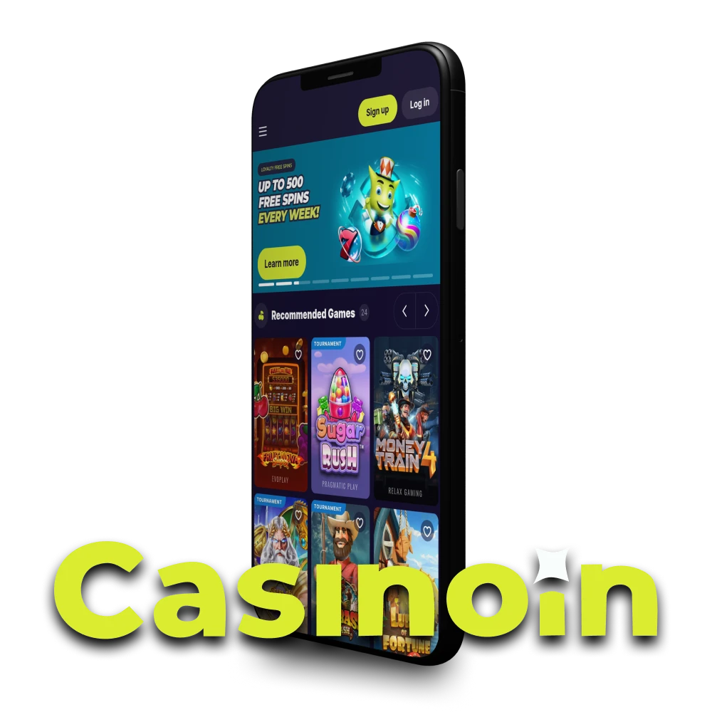 Play and place bets in the Casinoin app.