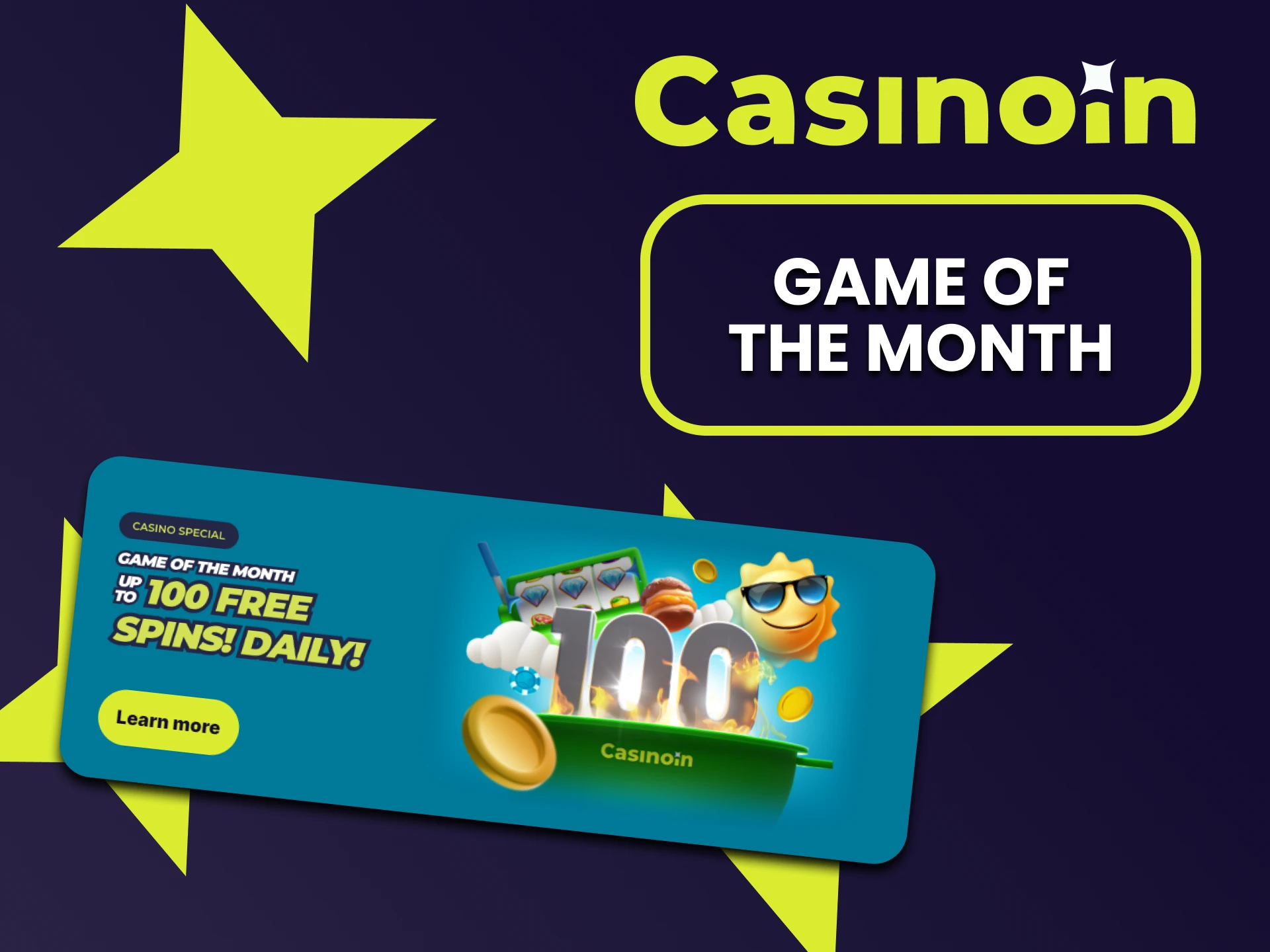 Casinoin gives a special bonus for games.