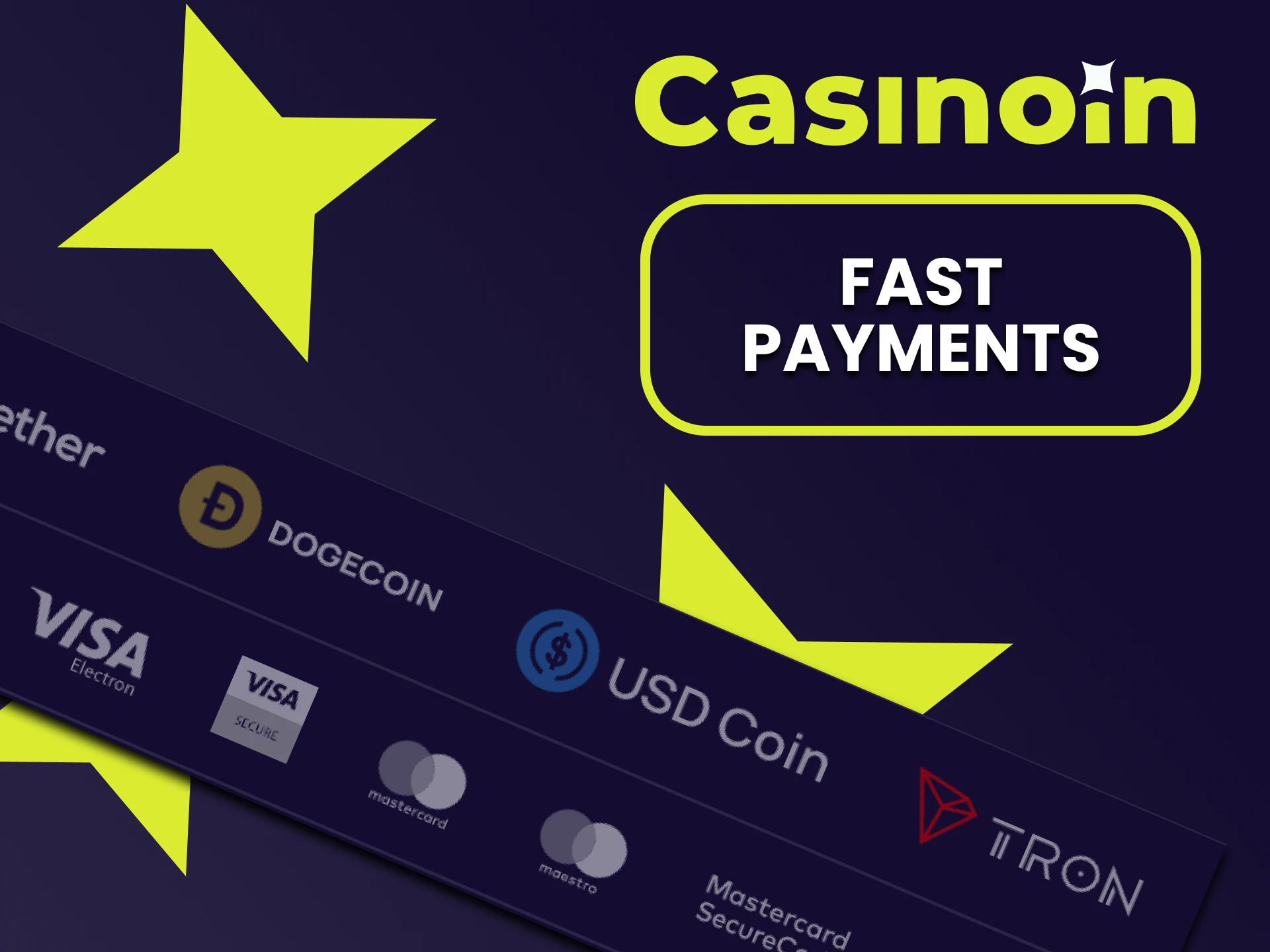 Casinoin has a fast way to transact funds.