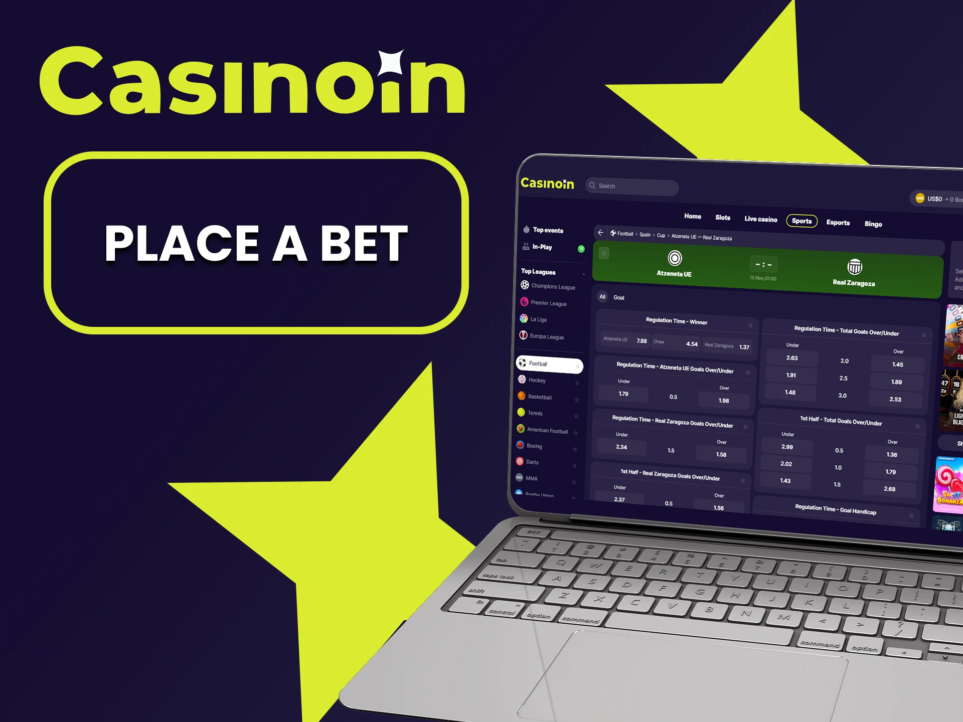 We will tell you how to bet on sports with Casinoin.