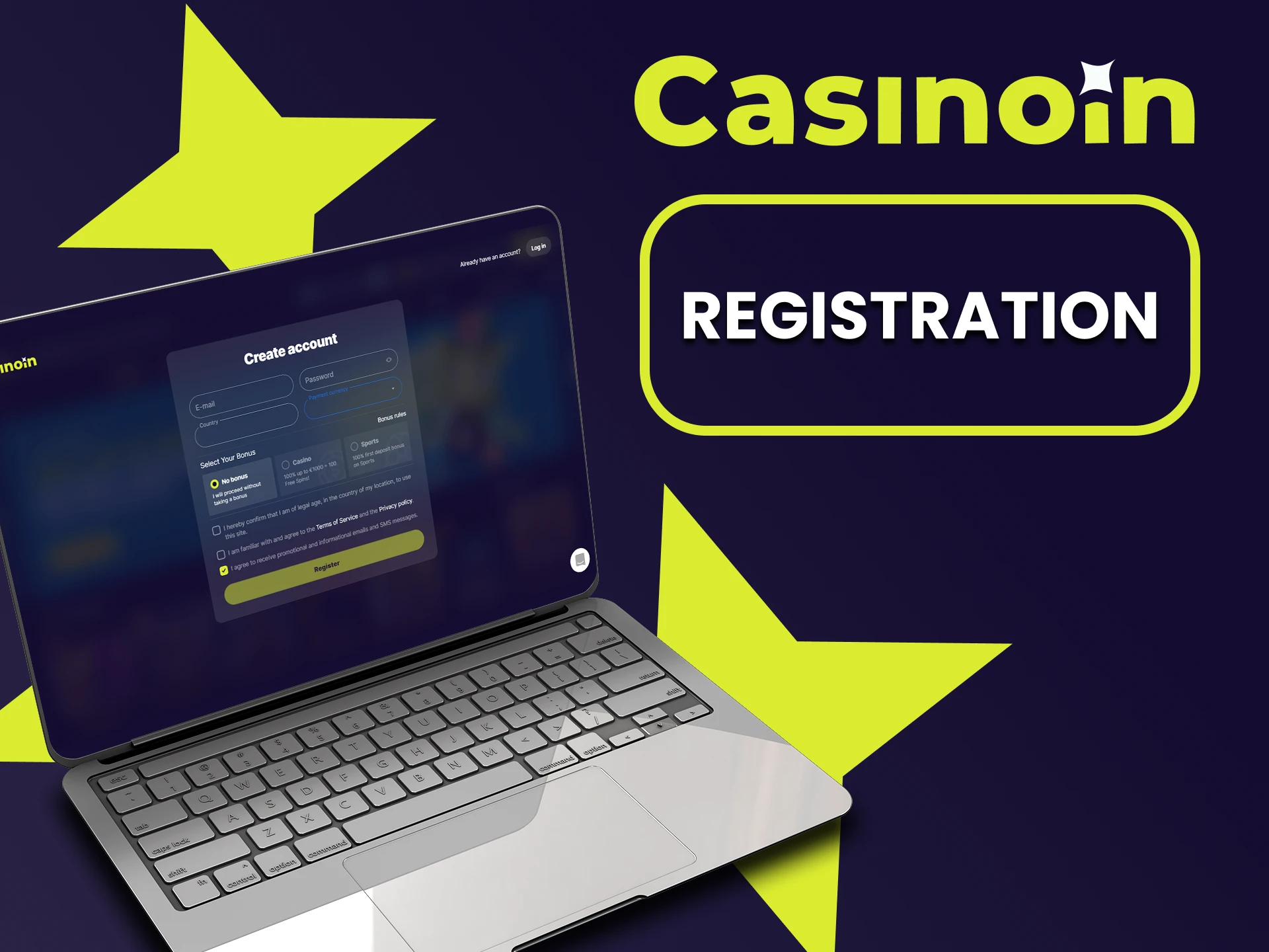 Register at Casinoin.