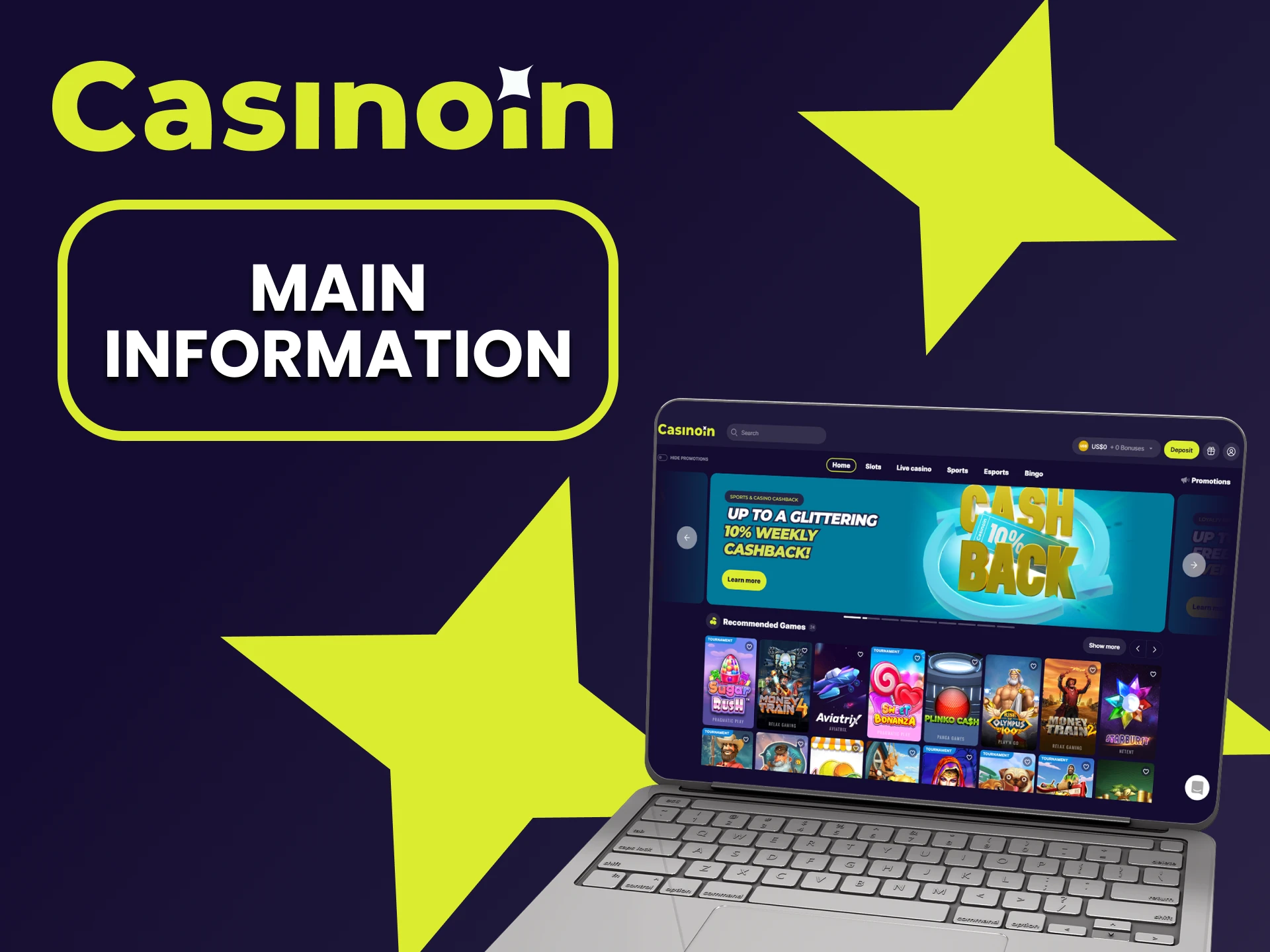 Learn the main information about Casinoin.