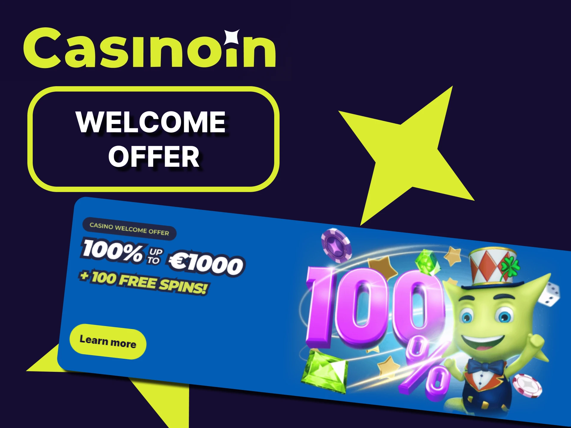 At Casinoin get the best bonus for casino games.