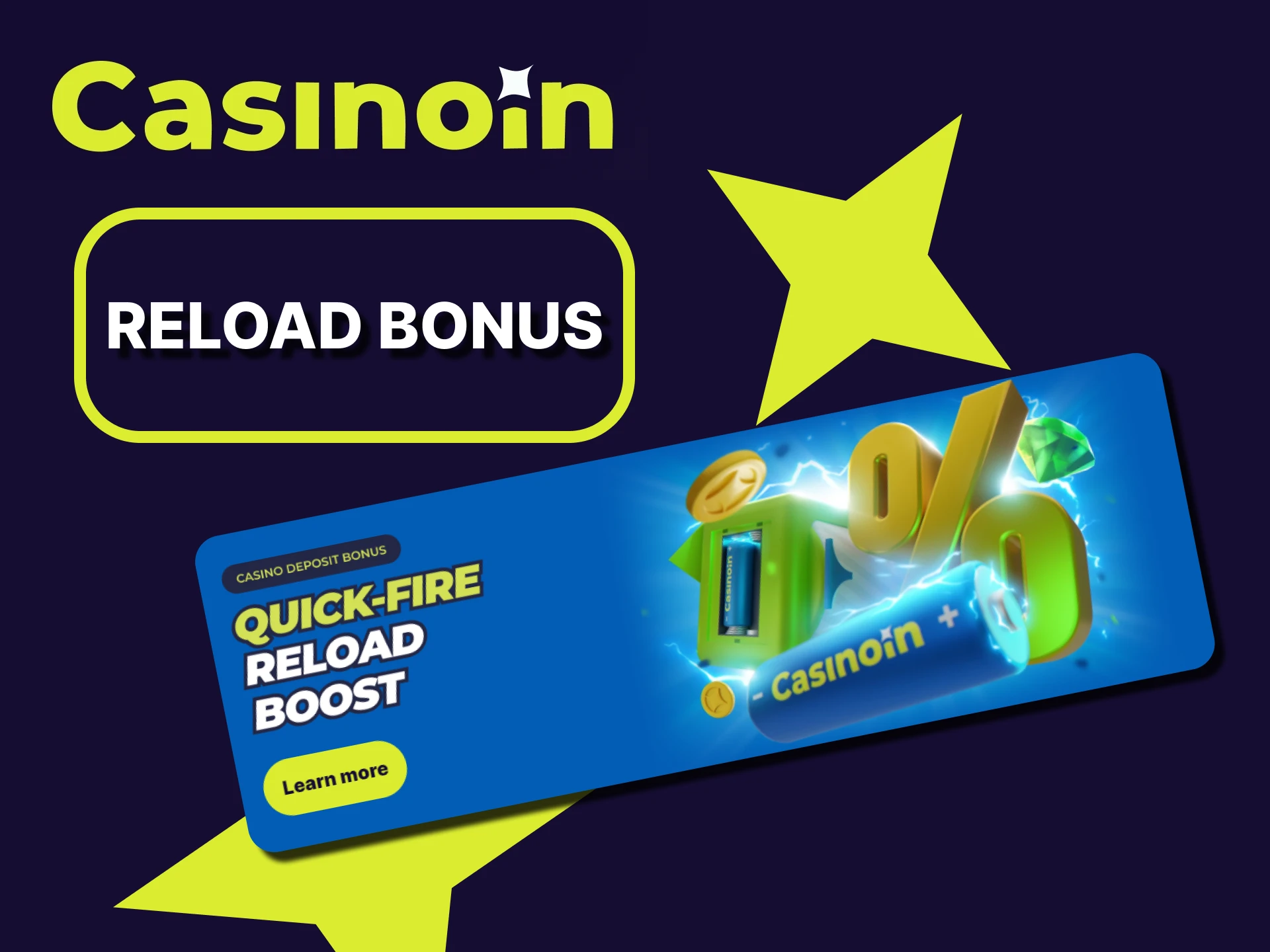 At Casinoin, get the reload bonus.