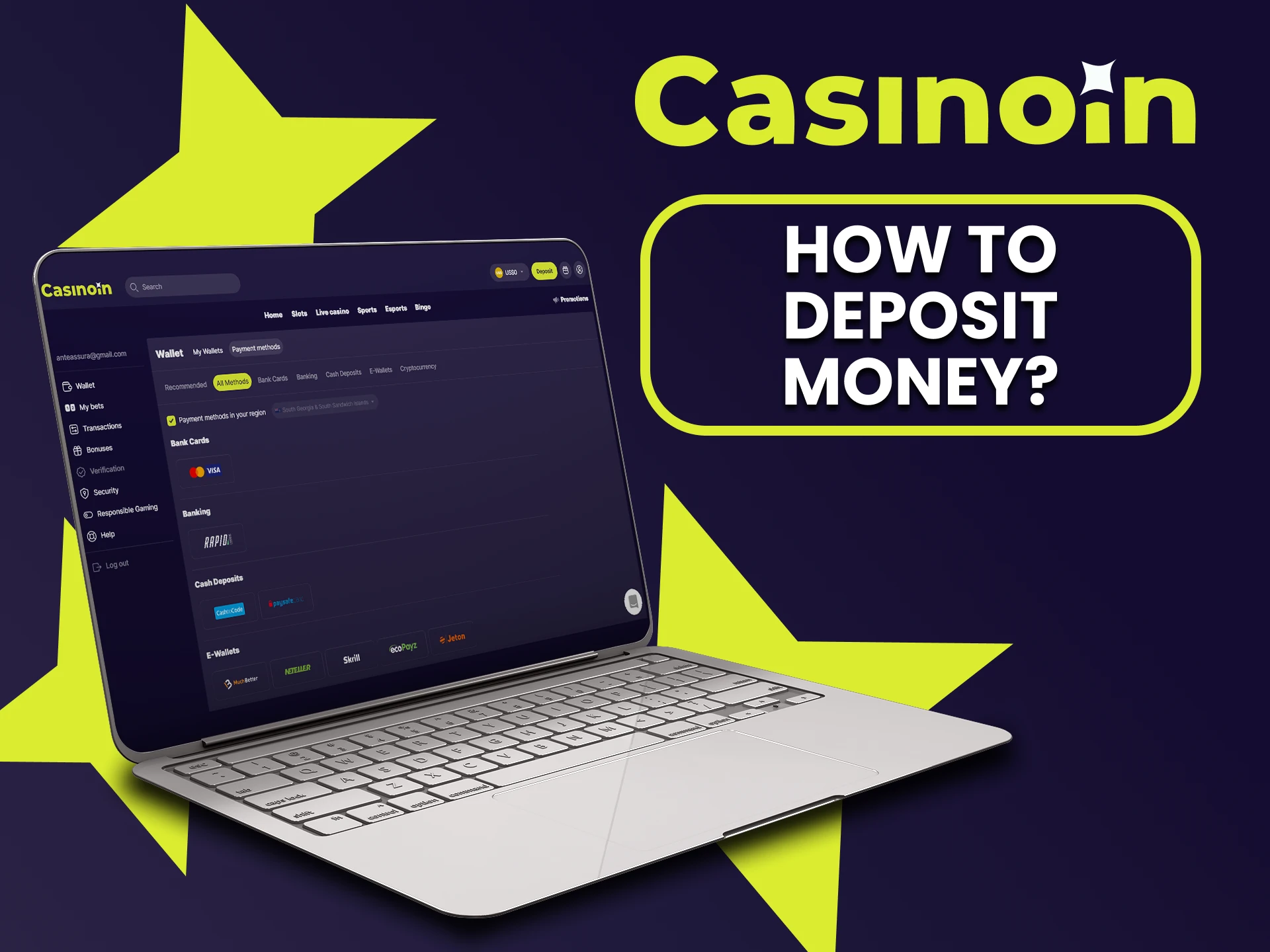 Learn how to properly top up your funds at Casinoin.