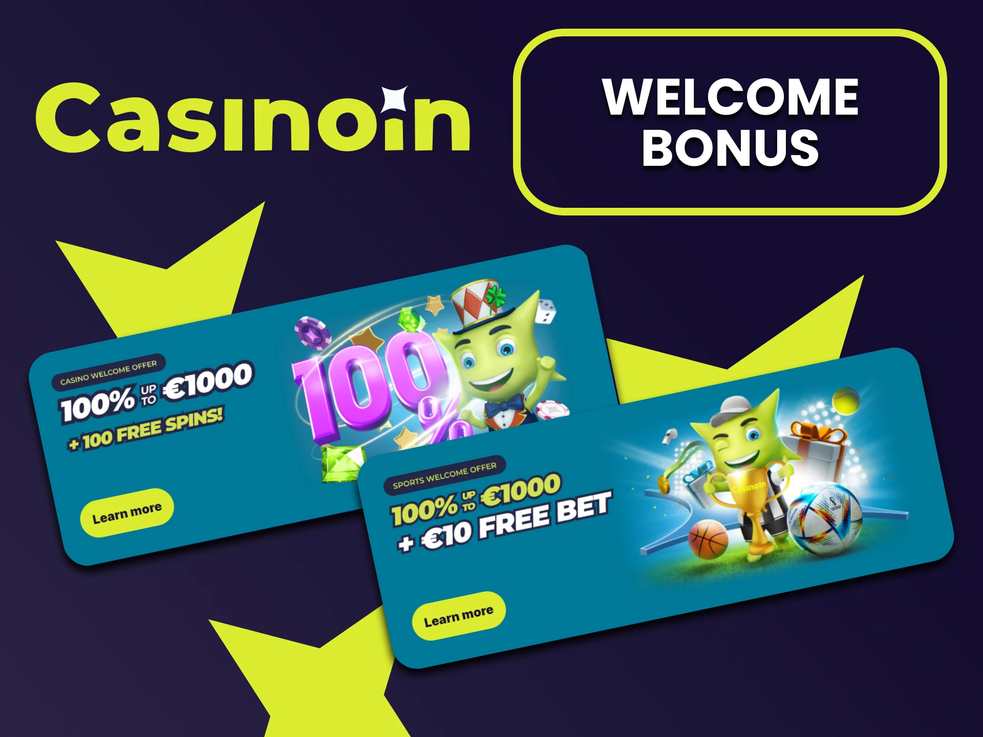 When you register, you receive bonuses from Casinoin.