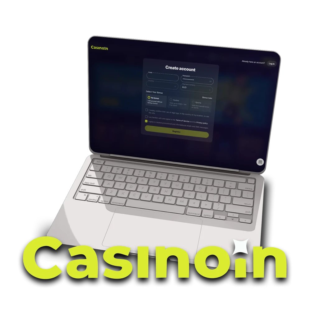 We will tell you everything about registering at Casinoin.